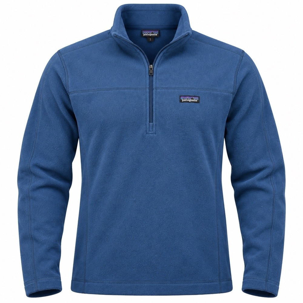 Patagonia Men's Micro D Fleece 1/4 Zip Pullover Large Blue Hiking Camping
